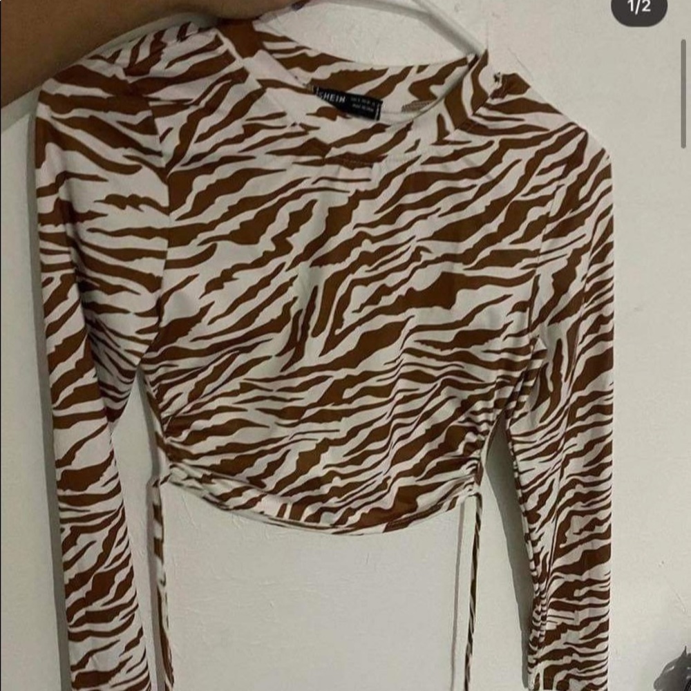 Zebra print top